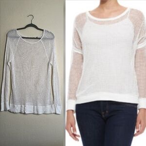 525 America XL/XG White Mesh Crew Neck Sweater